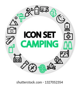 Icon design theme camping