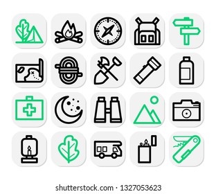 Icon design theme camping
