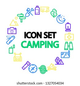 Icon design theme camping