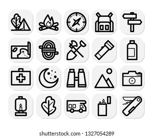 Icon design theme camping