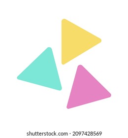 icon design, three triangle shape illustration
