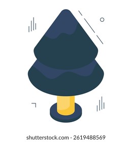 Un diseño del icono del árbol aislado en el fondo blanco