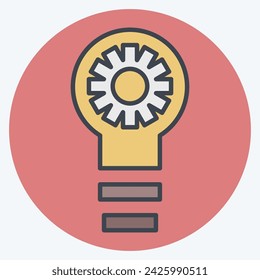 Icon Design Trend. related to Creative Concept symbol. color mate style. simple design editable. simple illustration