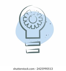 Icon Design Trend. related to Creative Concept symbol. Color Spot Style. simple design editable. simple illustration