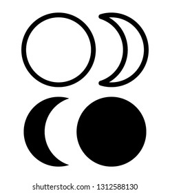 An icon design of tribal moon phases 