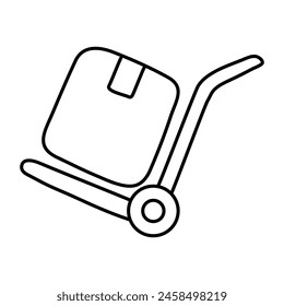 An icon design of logístic trolley

