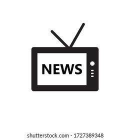 Icon design TV news icon vector