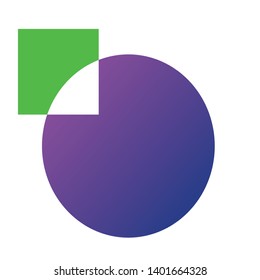icon design with a unique blue shape