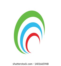 icon design with a unique green shape