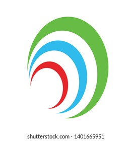 icon design with a unique green shape