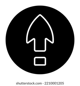 Un diseño de icono de flecha hacia arriba