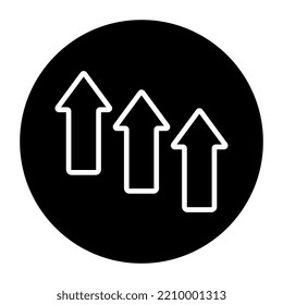 An icon design of upward arrows