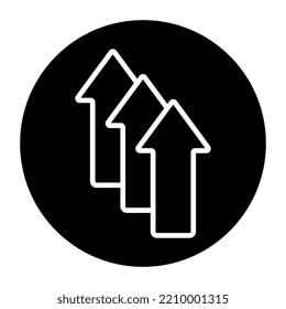 An icon design of upward arrows