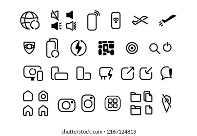 icon design user interface. editable stroke. let's make your design easier