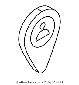 An icon design of user location