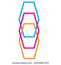 Icon design using three colours 