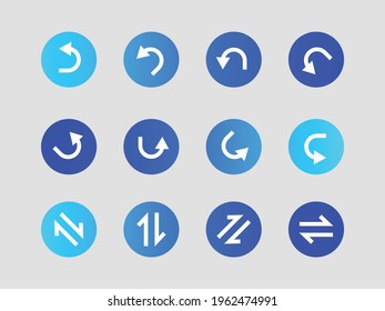 icon design from various circular arrows, arrow icon