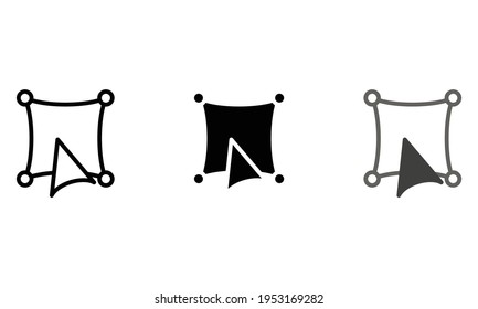 icon design, vector edit point, icon for design applications with various styles