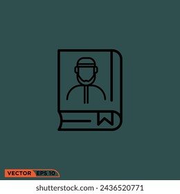 icon design vector graphic of template, sign and symbol, line style 