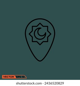 Symbol Design Vektor-Grafik der Vorlage, Zeichen und Symbol, Linienstil 