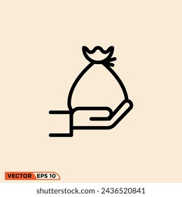 icon design vector graphic of template, sign and symbol, line style 