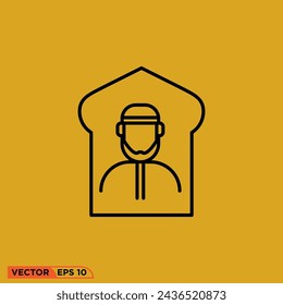 icon design vector graphic of template, sign and symbol, line style 