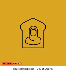 icon design vector graphic of template, sign and symbol, line style 