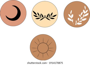 icon design vector illustration. Nature, moon elements