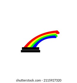 Vector de diseño de iconos e arco iris de ilustración