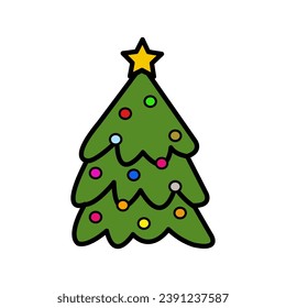 Icon design vector on merry christmas, illustration