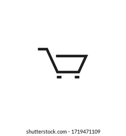 Icono de diseño vectorial , Carro de compras diseño de icono plano vectorial . Icono de troleado