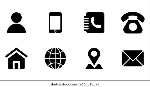 Symboldesign , Vektorsymbol-Entwurfsvorlage, Kontaktsymbol-Vektorgrafik