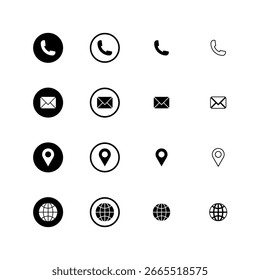 Diseño de íconos, Plantilla de diseño de íconos de Vector, Vector de iconos de contacto