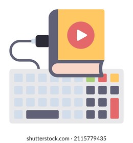 An icon design of video education 

