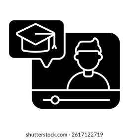 An icon design of video lecture