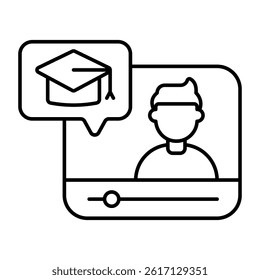 An icon design of video lecture