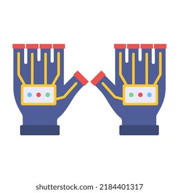 An Icon design icon vr gloves, modern technology vector