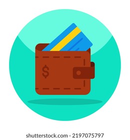 Un diseño de icono de cartera 