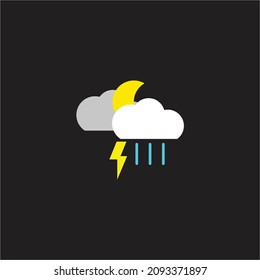 ICON DESIGN FOR WEATHER AT NIGHT