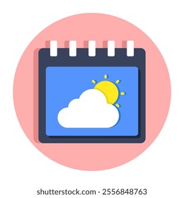 An icon design of weather schedule