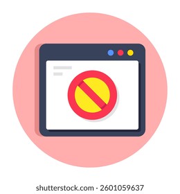 An Icon design of web ban