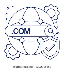 Un diseño de icono del dominio web 

