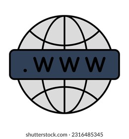 An icon design of web domains 