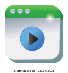An icon design of web video 