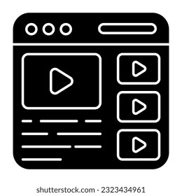 Un diseño de iconos de video web  