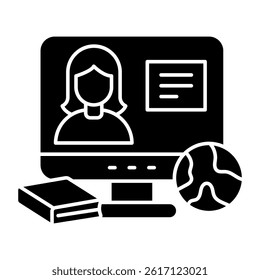 An icon design of webinar