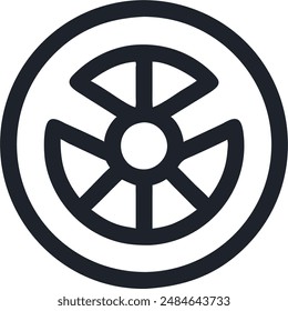 diseño de iconos de una rueda