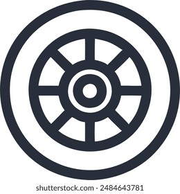 icon design of a wheel