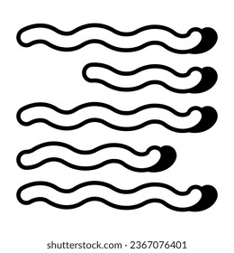 An icon design of wind blowing