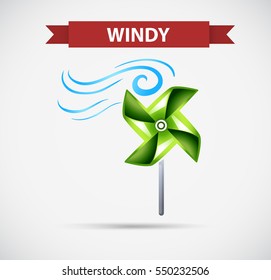 Icon design for windy illustration